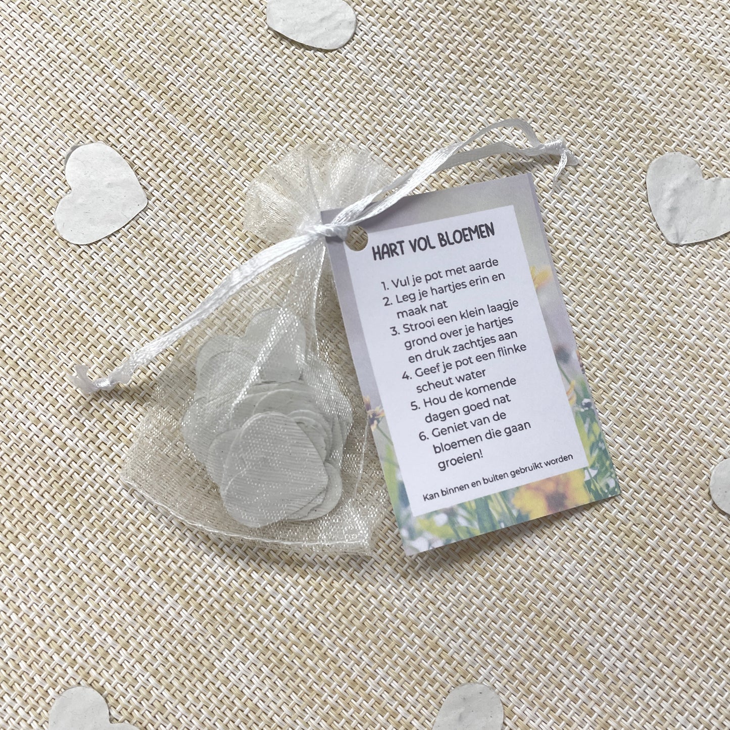 Groei confetti hart vol bloemen